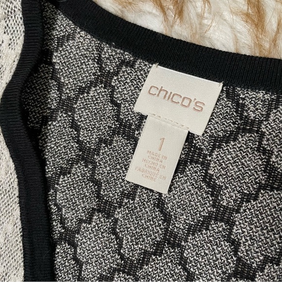 Chico’s blocked scroll Nadine open cardigan - Picture 4 of 7